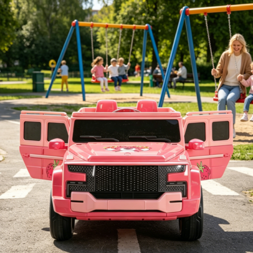 Kid’s Out Door Toy – Licensed Lotso Pink Kids Ride-On SUV for Little Girls